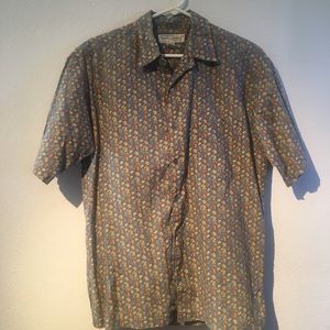 Floral Button Up Short Sleeve Shirt